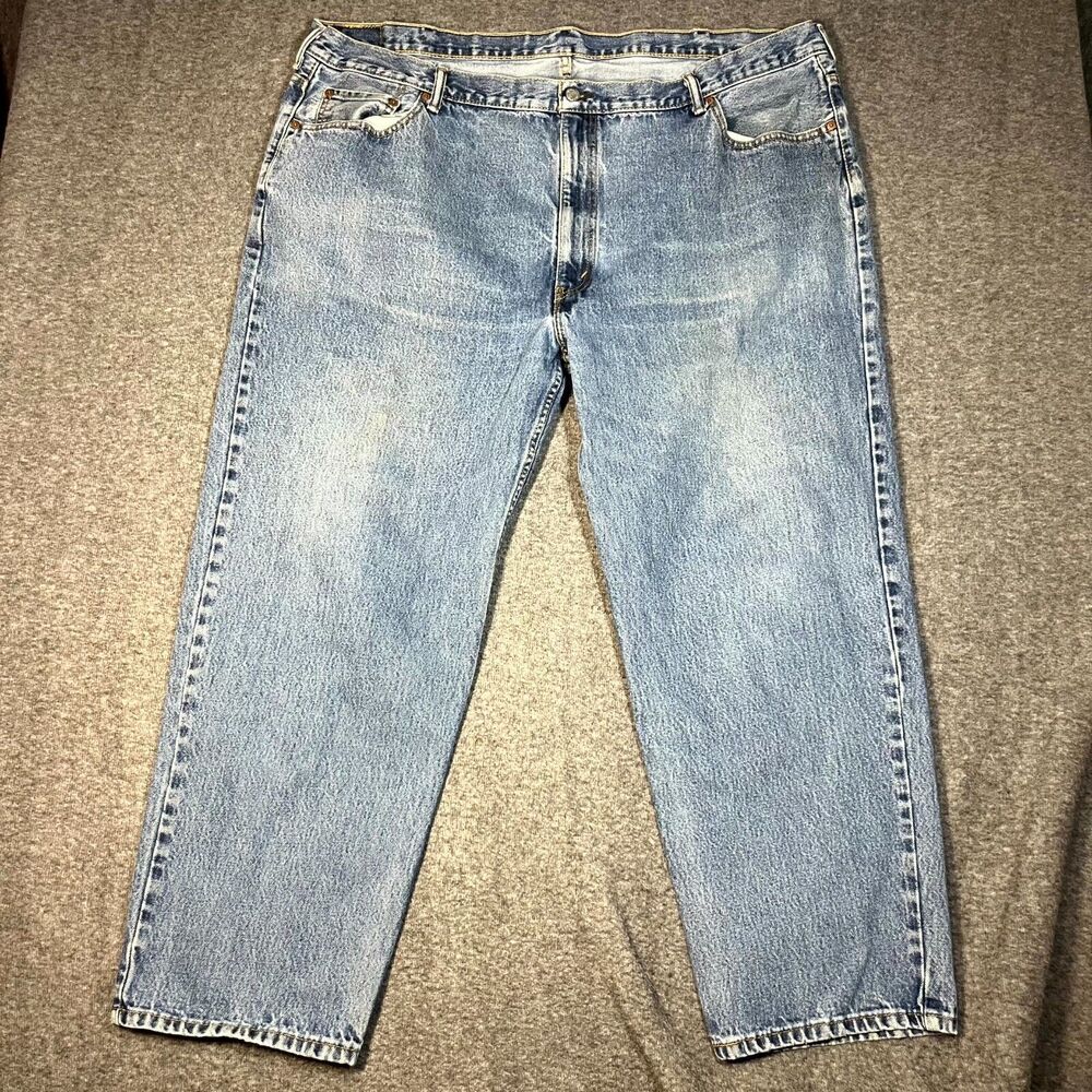 Levi's 550 Mens Jeans 50X30 (A: 47x29.5) Blue Denim Straight Leg Relaxed Fit